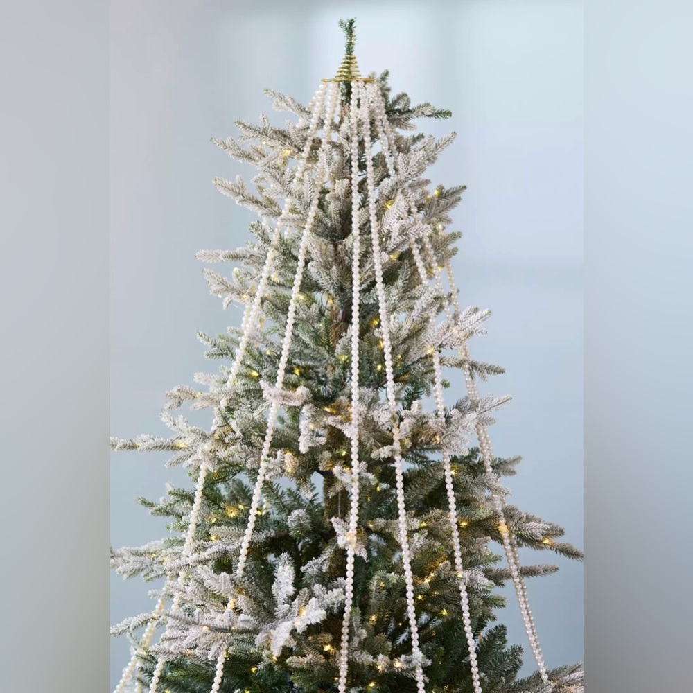 NEW Anthropologie Cascading Pearl Tree Topper - Picture 2 of 7